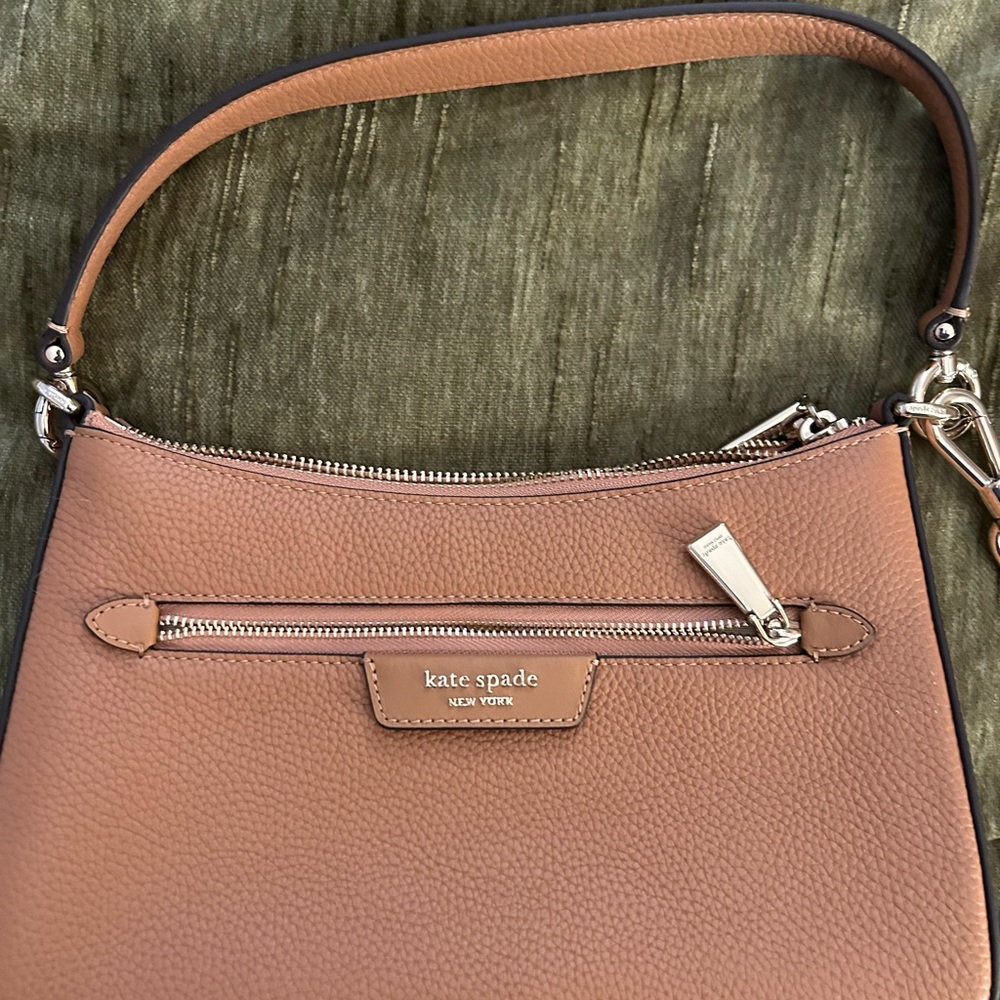 kate spade Hudson convertible Pebbled Leather Bag in camel/Tan